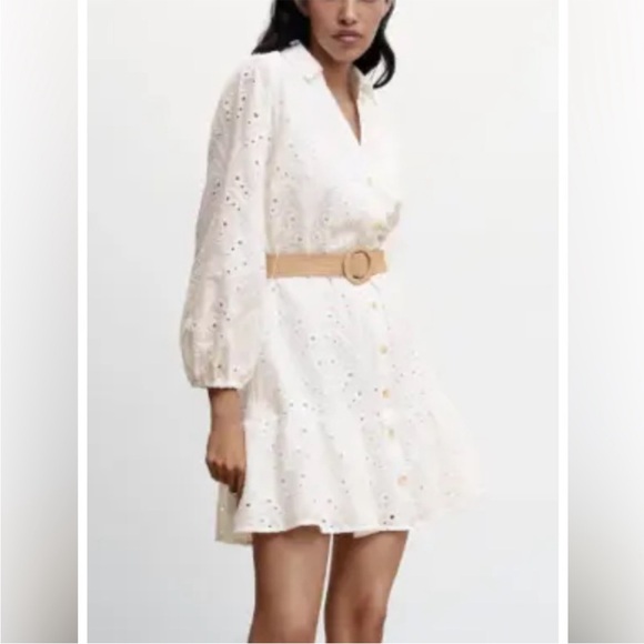 Mango eyelet shirt dress - Picture 2 of 9